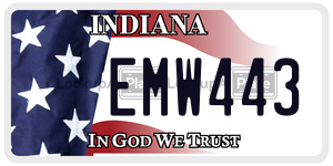 EMW443  license plate in IN