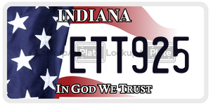 ETT925  license plate in IN