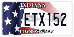 ETX152  license plate in IN