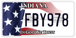 FBY978  license plate in IN