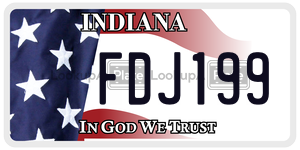 FDJ199 license plate in Indiana