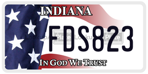 FDS823  license plate in IN