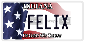FELIX license plate in Indiana