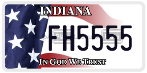 FH5555 license plate in Indiana