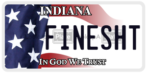 FINESHT license plate in Indiana