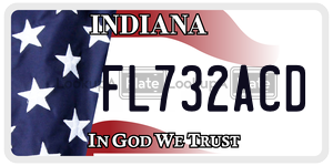 FL732ACD license plate in Indiana