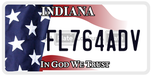 FL764ADV  license plate in IN