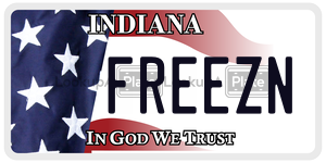 FREEZN  license plate in IN