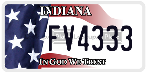 FV4333  license plate in IN