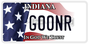 G00NR  license plate in IN