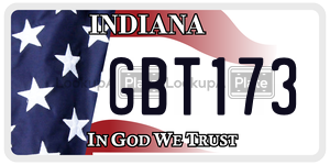 GBT173  license plate in IN