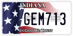 GEM713 license plate in Indiana