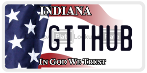 GITHUB  license plate in IN