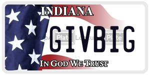 GIVBIG  license plate in IN
