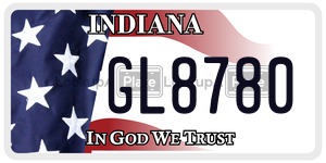 GL8780  license plate in IN