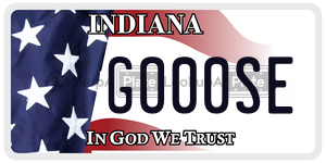 GO00SE license plate in Indiana