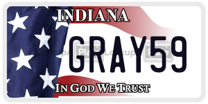 GRAY59  license plate in IN