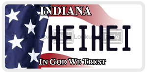 HEIHEI license plate in Indiana