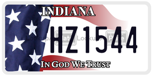 HZ1544 license plate in Indiana