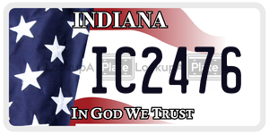 IC2476 license plate in Indiana