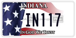 IN117  license plate in IN