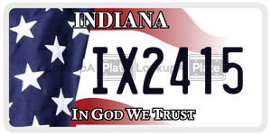 IX2415  license plate in IN