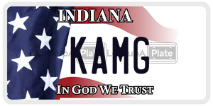 KAMG  license plate in IN