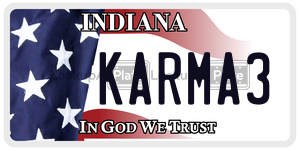 KARMA3  license plate in IN