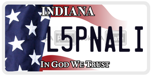 L5PNALI  license plate in IN