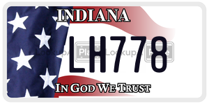 LH778 license plate in Indiana
