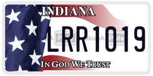 LRR1019  license plate in IN