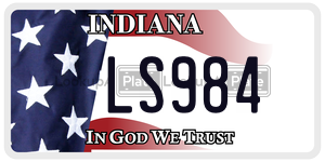 LS984 license plate in Indiana