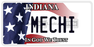 MECHI license plate in Indiana