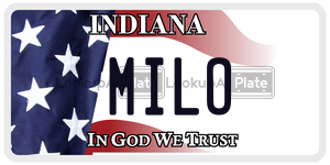 MILO license plate in Indiana
