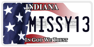 MISSY13 license plate in Indiana