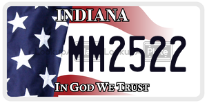 MM2522  license plate in IN