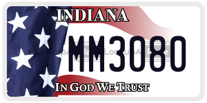 MM3080 license plate in Indiana