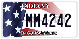 MM4242  license plate in IN