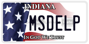 MSDELP license plate in Indiana