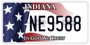 NE9588 license plate in Indiana