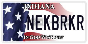NEKBRKR  license plate in IN