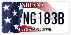 NG183B license plate in Indiana