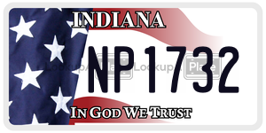 NP1732  license plate in IN