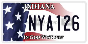 NYA126 license plate in Indiana