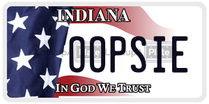 OOPSIE  license plate in IN