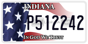 P512242  license plate in IN