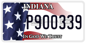 P900339  license plate in IN