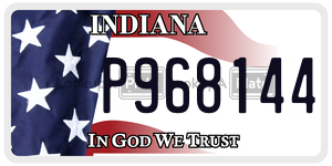 P968144  license plate in IN