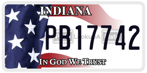 PB17742  license plate in IN