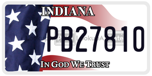 PB27810  license plate in IN